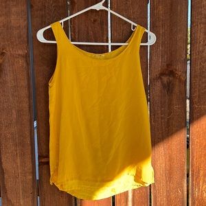 Yellow 100% silk top